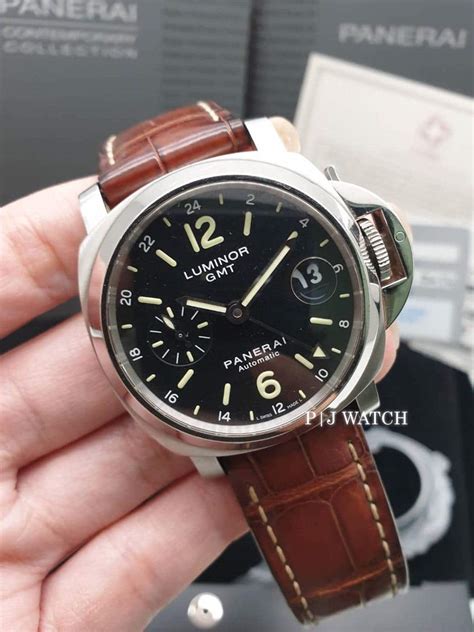 Panerai Stainless Steel 40mm Luminor Marina GMT Dual Time 